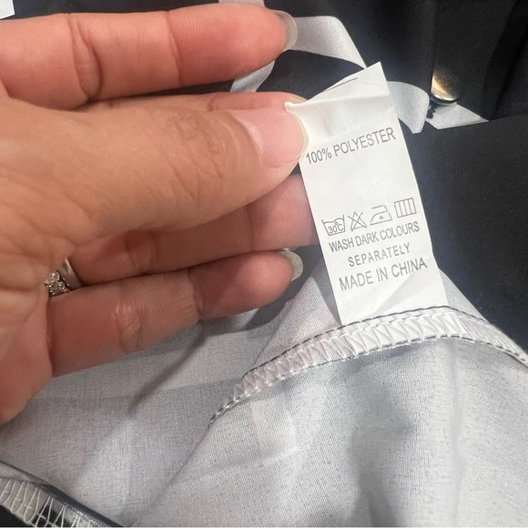 Black and White Geometric Button-Up Shirt - Picture 11 of 12